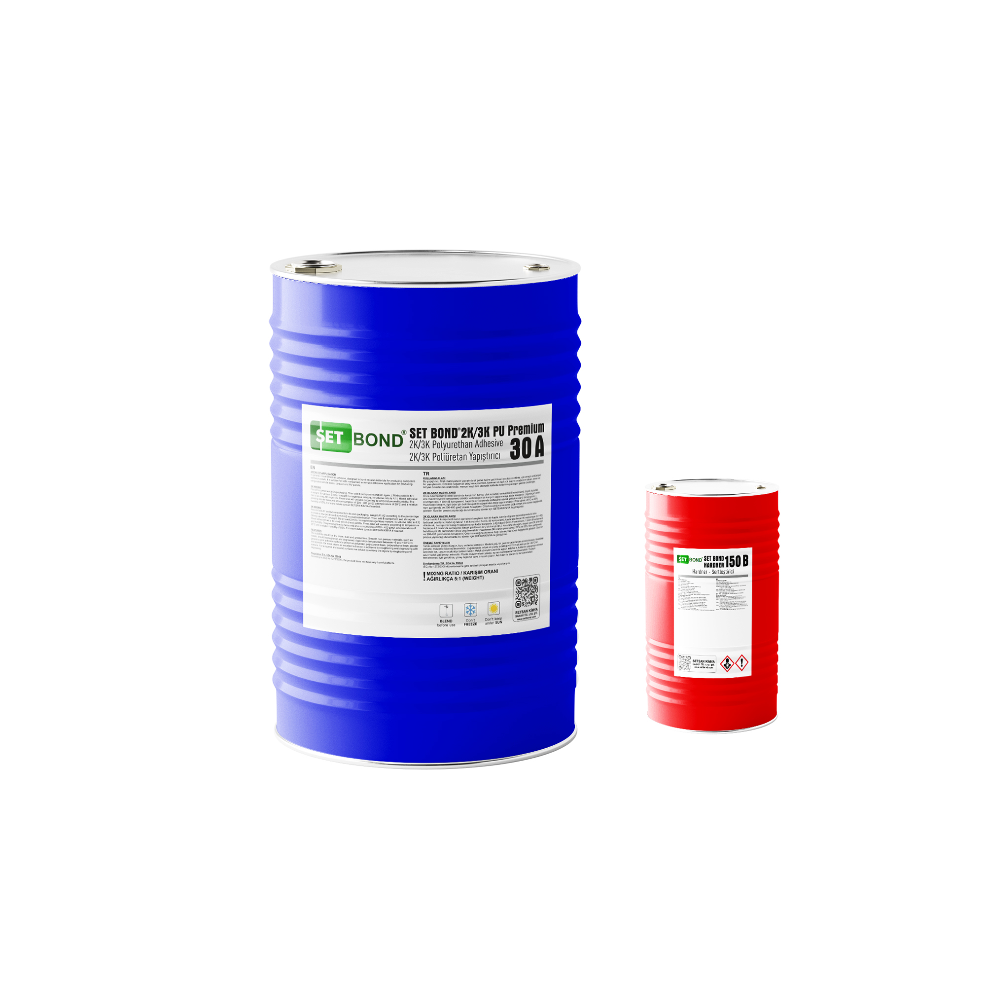 SET BOND 2K/3K PREMIUM PU 90 275 KG VARİL + SET BOND HARDNER 150 B 55 KG VARİL